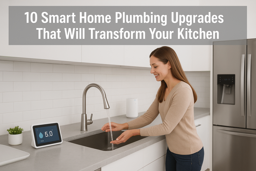 Girl washing hands with the Smart Home Plumbing Upgrades she made in her kitchen